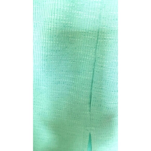 O’Neill Ribbed Tube Top Dress Mint Green Size Medium Beach Dress Side Slit New - Picture 11 of 11